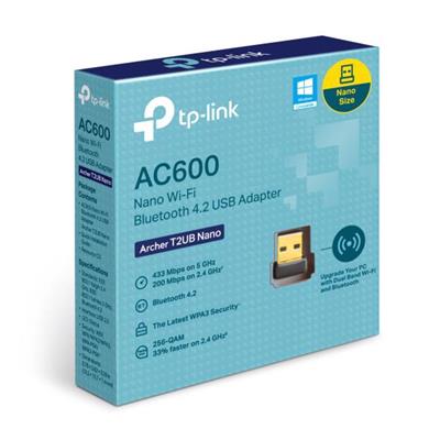 PLACA DE RED WIFI + BT 4.2 USB TP LINK ARCHER T2UB AC600 DUAL BAND